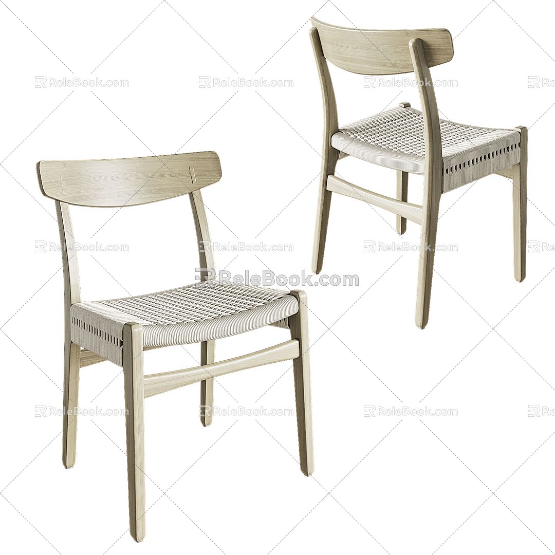 New Chinese style single chair 3d model