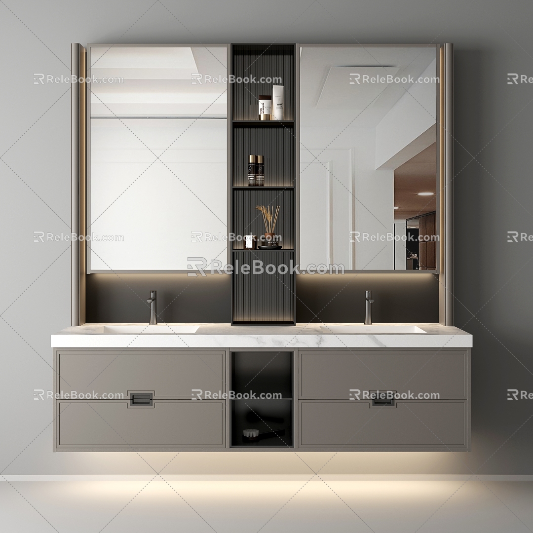 Bathroom Cabinet Bathroom Cabinet Washstand 3d model