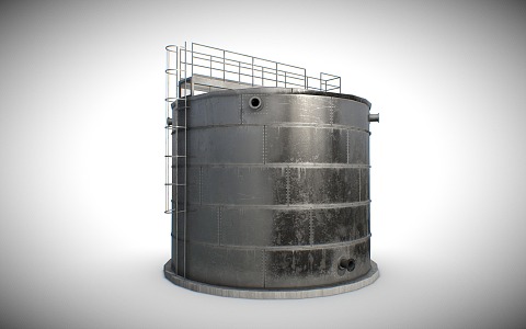 Industrial LOFT Storage Tank Chemical Iron Tank Industrial Storage Barrel 3d model