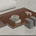 Modern Layered Coffee Table With Stack Of Books Metallic Bowl And Decor In Living Room