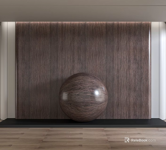 Modern Wooden Wall Paneling With Natural Grain Texture For Interior Decoration 3d model 