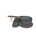 Traditional Decorative Water Feature With Stone Basin Wooden Lever And Pebble Base