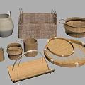 Handmade Woven Bamboo Storage Baskets Trays And Decorative Home Items