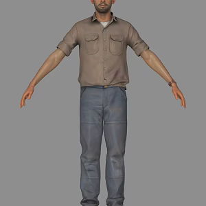 Modern Middle-aged Man Modern Man Boy Youth Clothes Handsome Pants Jacket Boss Asian 3d model
