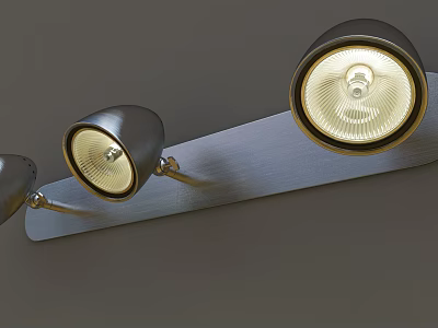 Contemporary Adjustable Downlights And Spotlights Featuring Sleek Metal Design And Warm Light Output 3d model