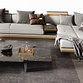 Modern Sofa Coffee Table Combination Miloti Sofa Combination 3d model