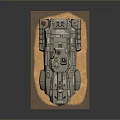 Military Tank Design With Heavy Armor Tracks and Turret Equipment Features