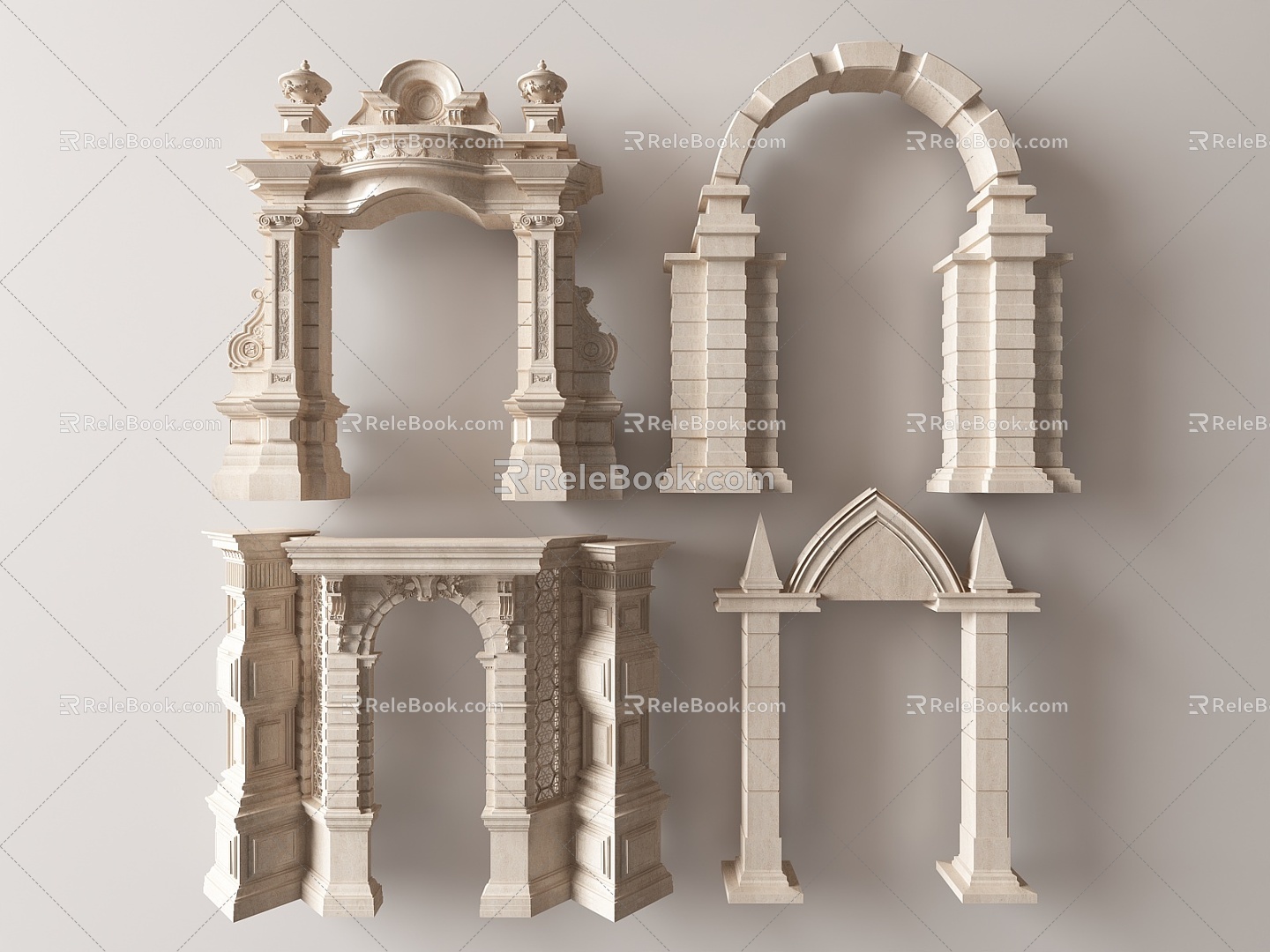 European Arch Arch 3d model