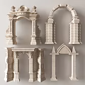 Classical Door Arches With Carved Details And Various Architectural Styles