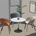 Modern Negotiation Tables and Chairs 3d model