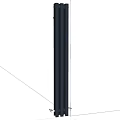 Modern Black Bathroom Cabinet Rack With Sleek Metal Vertical Storage Design