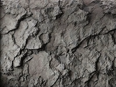 Gray Black Rock Texture Background Wall With Rough Surface Uneven Texture And Cracks 3d model