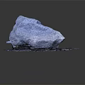 Natural Blue Granite Wood Stone Decorative Material With Wooden Base And Crushed Edges