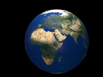 Earth Globe High Model Topographic Map 3d model