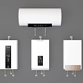 Household Electric Water Heaters with Cylindrical and Wall Mounted Designs Featuring Digital Displays