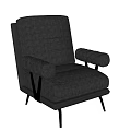 Black Leather Office Chair With Stitched Backrest Padded Armrests And Silver Metal Legs