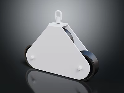 Modern pulley rope pulley block 3d model