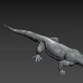 Realistic 3D Model of Komodo Dragon With Detailed Scales And Sharp Claws