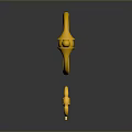 Pair Of Ornate Golden Keys With Metallic Shine And Intricate Design