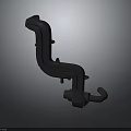 Robust Black Curved Metal Mechanical Equipment Component For Industrial Machinery