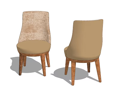Modern Dining Chair Bentley Single Chair 3d model