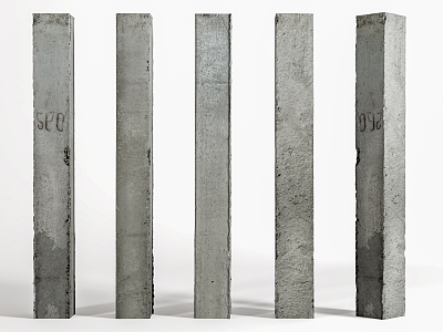 modern concrete column cement column square column 3d model