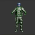 Realistic Military Soldier In Full Tactical Gear With Helmet And Combat Uniform
