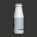 D Pure Milk Drink in White Bottle with Green and Red Label Design