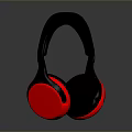 Comfortable Over Ear Computer Headphones With Stylish Black Red Design And Ergonomic Fit