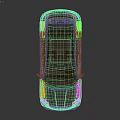 Silver SUV Car With Black Wheels And Rear Design Features 3d model