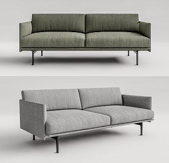 Modern double sofa 3d model