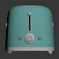 SMEG Blue Electric Toaster With Stylish Retro Design For Kitchen Countertop