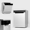 Modern Stainless Steel Kitchen Appliances With Black Control Panels And Sleek Design