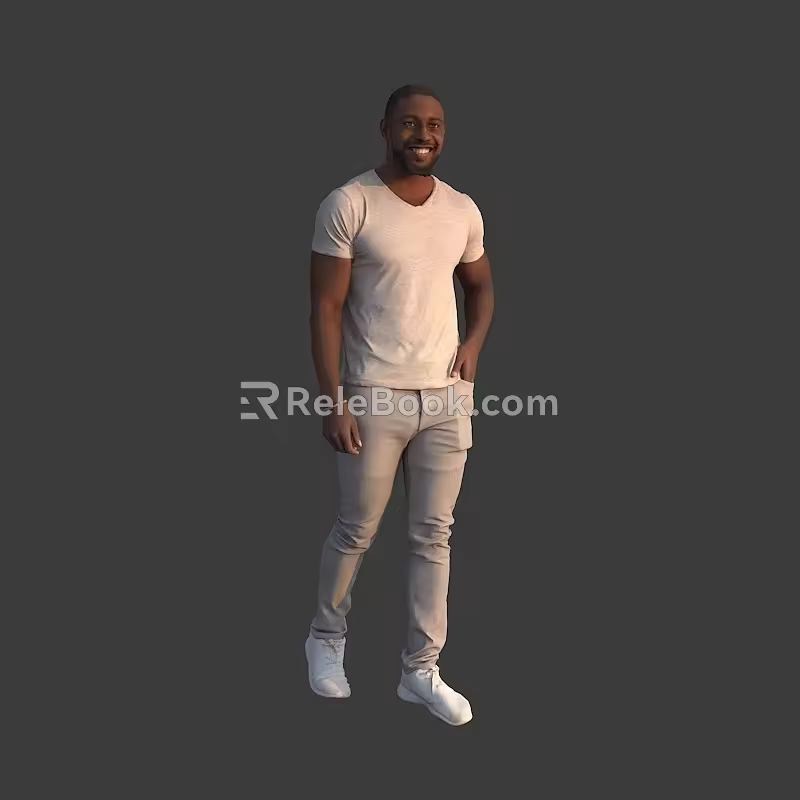 foreign man black man 3d model