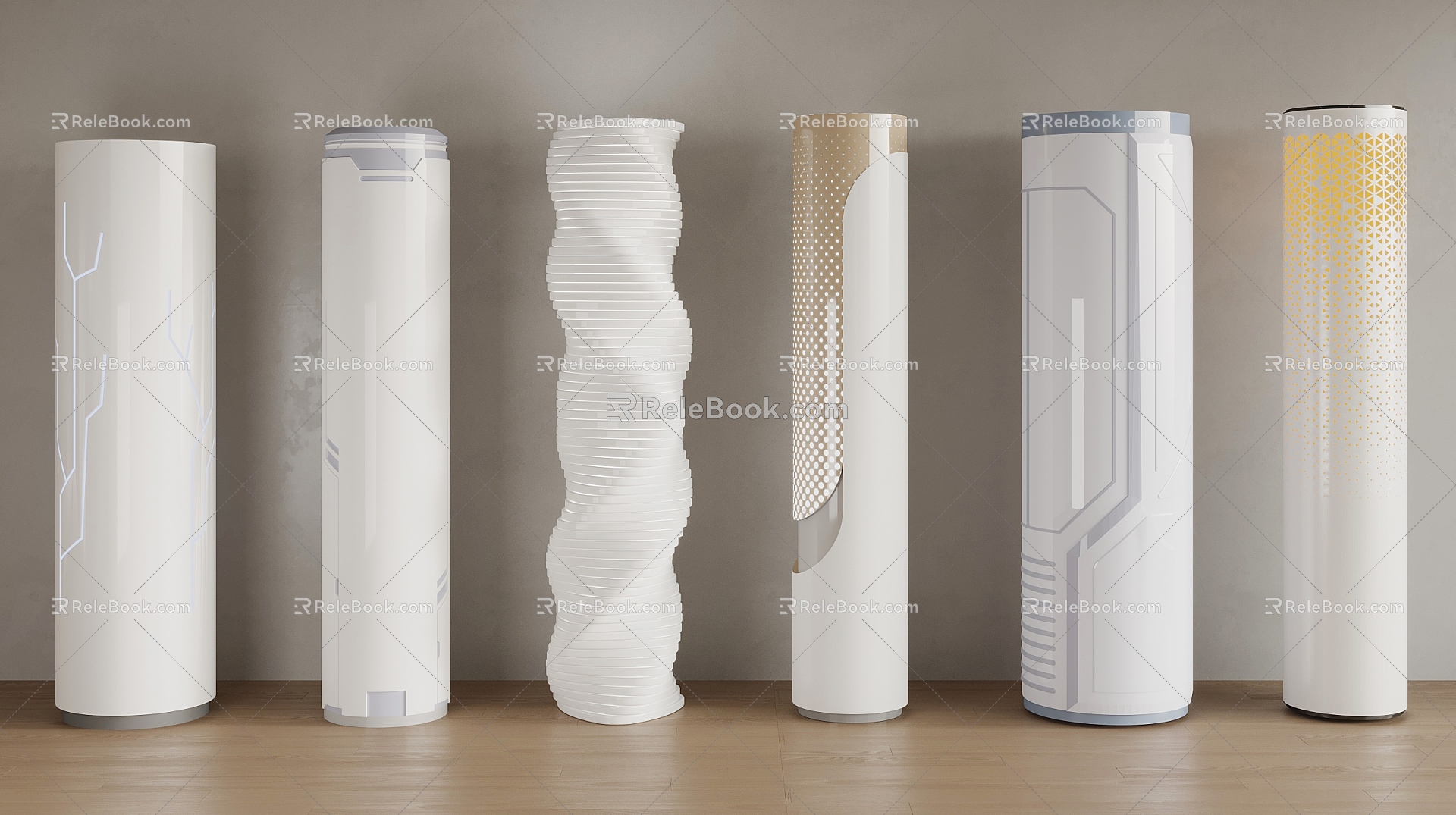 Heterosexual decorative column 3d model