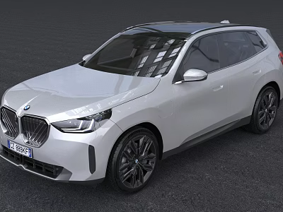 White BMW SUV With Modern Design Sleek Body Black Alloy Wheels And Panoramic Sunroof 3d model