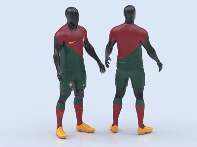 Ball clothes sneakers football clothes football shoes clothes sports clothes dummy dummy model 3d model