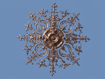 European-style carved 3d model