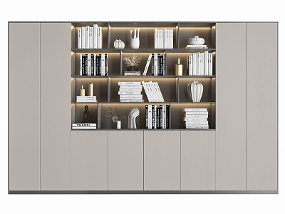 Modern bookcase 3d model