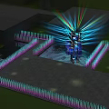 Commercial Lighting Equipment With Colorful Laser Beams For Stage And Outdoor Events
