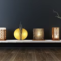 New Chinese-style Special-shaped Table Lamp Table Lamp Combination 3d model