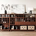 Modern combination side cabinet 3d model