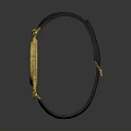 Classic Gold Watch With Black Leather Strap And Round Dial Design