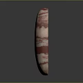 Unique Natural Wood Stone Decorative Sculpture With Red White Striped Texture