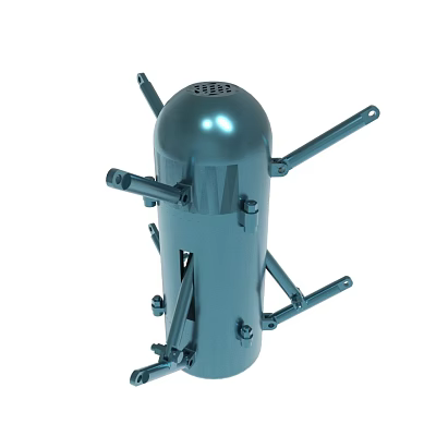 Shenjiang gas storage tank pressure vessel air compressor with 2 cubic carbon steel high pressure factory oil storage customization 3d model