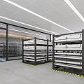 Industrial Warehouse Interior With Multi Tiered Racking Storage Units And Spacious Layout 3d model