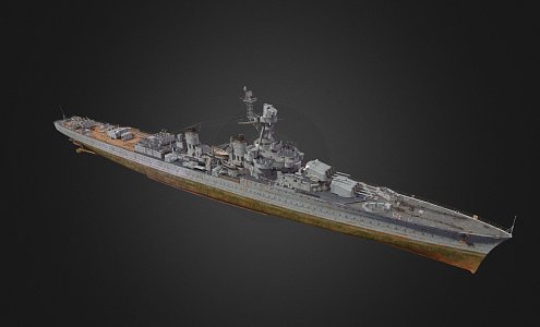 modern warship destroyer weapon ship cruiser ship 3d model