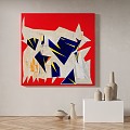 Modern minimalist abstract decorative painting 3d model