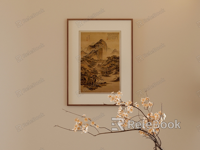 New Chinese Hanging Painting Middle Ancient Decorative Painting model