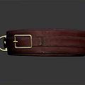 Burgundy Genuine Leather Belt With Golden Buckle Classic Design For Daily Use